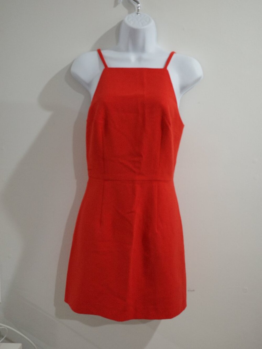 Orange French Connection Whisper Square neck Dress
